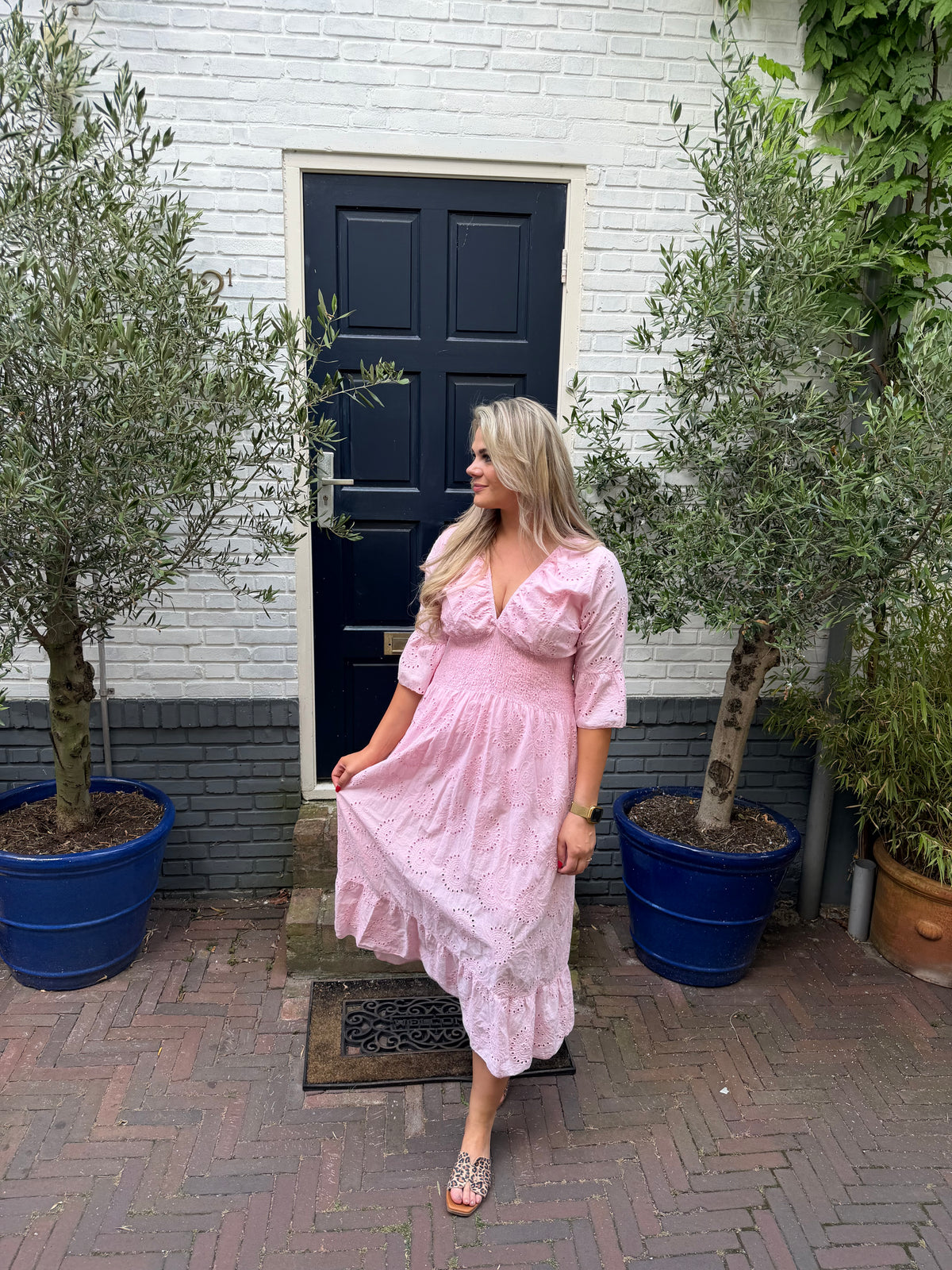 Boho Jurk Lang - Roze
