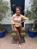 Satijnen Blouse - Bruin