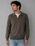 Milan Fine Knit Half Zip - Green