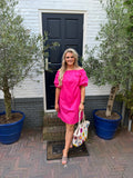 Off Shoulder Dress - Roze