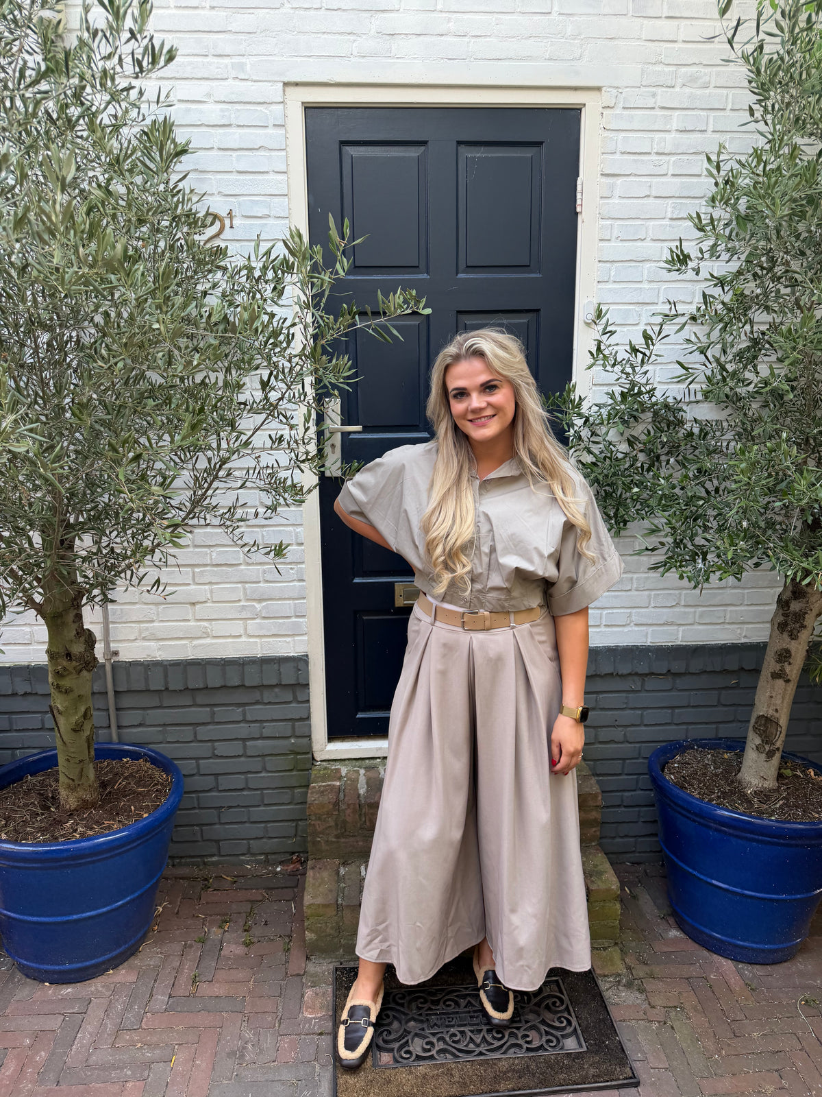 Loose Pants - Taupe